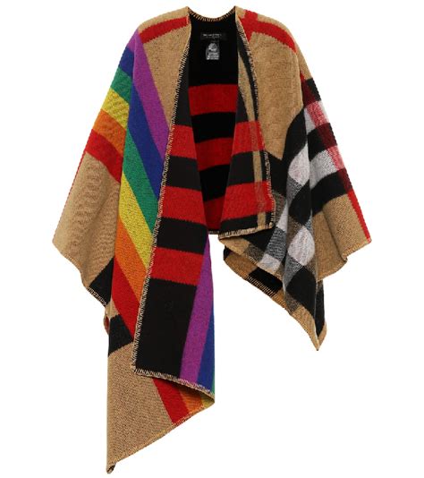 rainbow burberry poncho|Burberry poncho website.